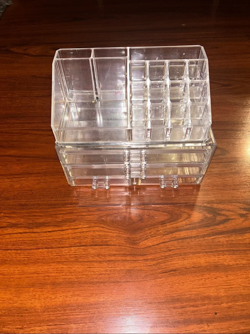 Clear Acrylic Makeup Organizer – 3-Drawer Storage & Lipstick Holder Bundle